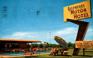 Texas San Antonio The Belvedere Motor Hotel 1955