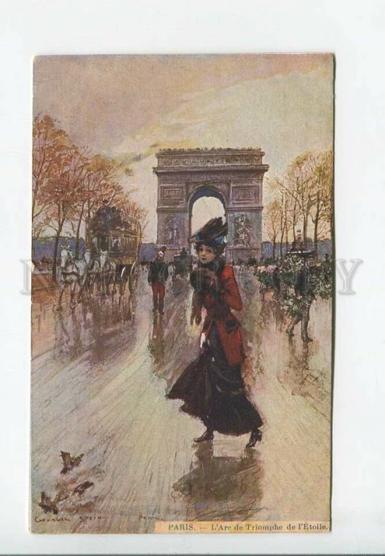 3177021 ART NOUVEAU Arc de Triomphe PARIS by STEIN Vintage PC
