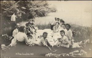 Silver Lake Essex County NJ Picnic c1910 Real Photo Postcard