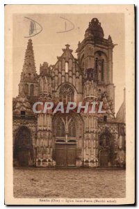 Old Postcard Senlis Oise Eglise Saint Pierre current Marche