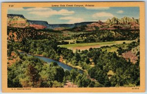 1950 Camp Verde, AZ Oak Creek Canyon Montezuma Castle Nature Scene Teich PC A253