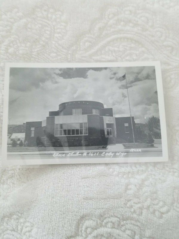 Real photo postcard RPPC BPOE Elks Club #1611 Cody, Wyoming WY by Sturm