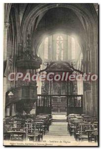 Postcard From Old Carentan Interior I'Eglise