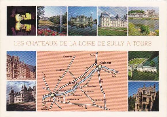 Les Chateaux De La Loire De Sully A Tours France Multi View