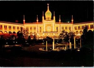 Tivoli Bazar at Night Copenhagen Denmark Postcard