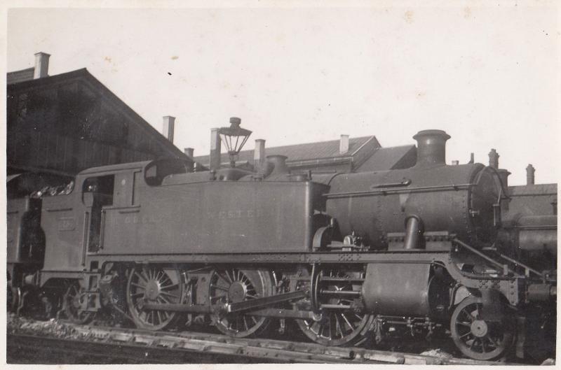 6154 Train at Swindon Class 2-6-2T Real Photo Railway Postcard