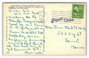 Ysleta Spanish Mission Near El Paso Texas c1947 Postcard