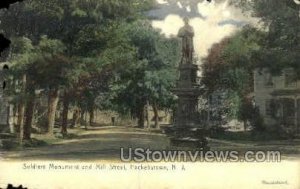 Soldiers Monument And Mill Street  - Hackettstown, New Jersey NJ Postcard