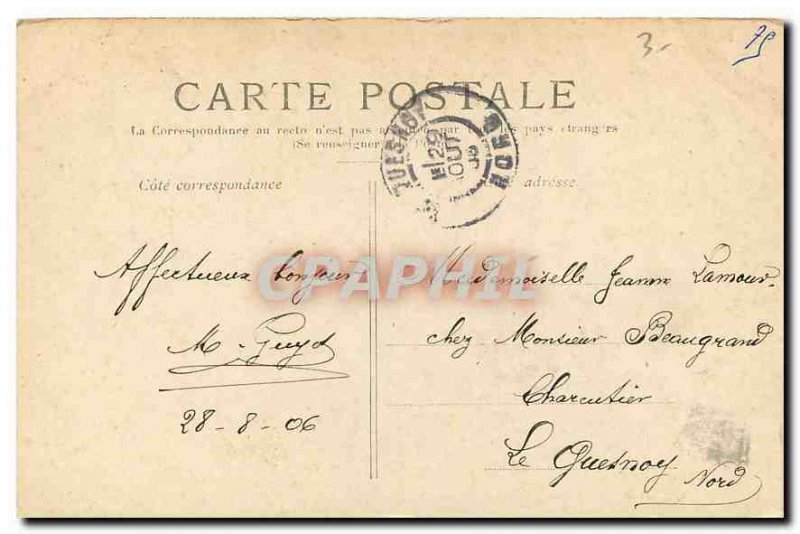 Old Postcard Paris Statue of Danton