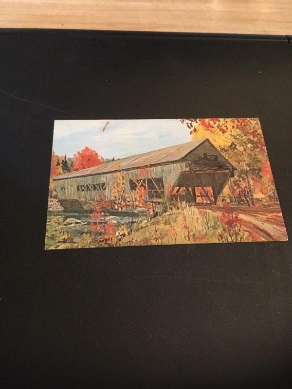 Vtg Postcard: Albany Covered Bridge, White Mountains , New Hampshire