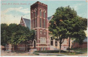 Exterior,Grace M.E.Church,Decatur,Illinois,PU-1905