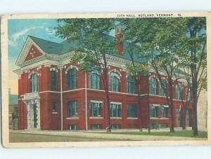 W-Border CITY HALL SCENE Rutland Vermont VT hs6186