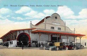 Mercado Cuauhtemoc Public Market Square Ciudad Juarez Mexico 1930s postcard