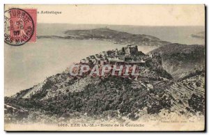 Old Postcard Eze Corniche Road