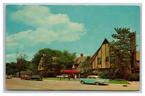 Vintage 1966 Postcard Antique Cars in Front of St. Clair Inn St. Clair Michigan