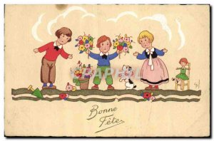 Old Postcard Fun Children Children Doll
