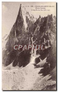 Postcard Old Chanmonix Mont Blanc L & # 39Aiguille From Dru