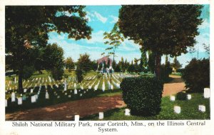 VINTAGE POSTCARD ILLINOIS CENTRAL RAILWAY SYSTEM CARD SHILOH NAT'L MILITARY PARK