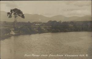 Lancaster NH View From River c1910 Real Photo Postcard