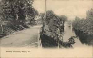 Ottawa Ontario Driveway & Canal c1910 Postcard