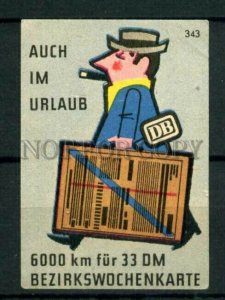 500547 GERMANY DB ADVERTISING Vintage match label