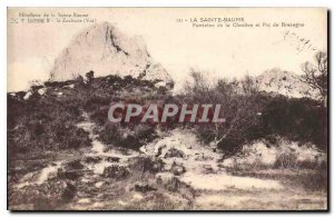 Old Postcard La Sainte Baume Fountain of Icebox and Pic de Bretagne