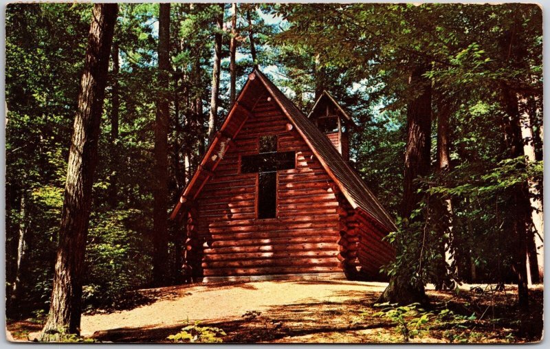 1919 Chapel In Pines Virgin Forest At Hartwick Grayling Michigan Posted Postcard