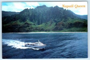 NAPALI QUEEN, Kauai Hawaii HI ~Na Pali Coast DAY CRUISE 1991 ~ 4x6 Postcard