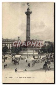 Postcard Old Paris's Bastille Square