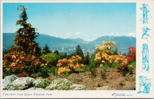 Vancouver BC Queen Elizabeth Park Flowers WJ Gibbons Postcard G64