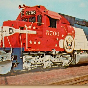 Santa Fe Railway “Super C” Freight Train 5700 Postcard