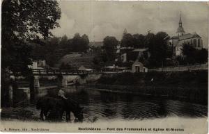 CPA NEUFCHATEAU - Pont des Promenades et Église St-Nicolas (184936) 