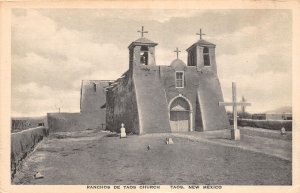 J30/ Taos New Mexico Postcard c1910 Ranchos De Taos Church Building 255