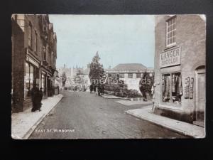 Dorset WIMBORNE East Street shows ROYAL CARRIAGE WORKS & SADDLER c1904 by Dainty