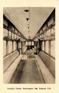 NY - Albany. Trolley, Double Truck Passenger Car, Interior