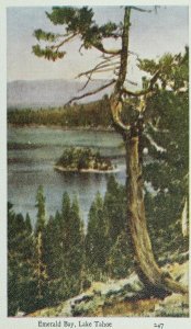 1920's-30's Emerald Bay, Lake Tahoe, Calif. Vintage Postcard P105