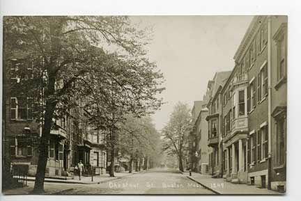  Boston MA Chestnut Street RPPC Postcard