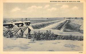 Ogallala Nebraska Keystone Dam Birdseye View Antique Postcard K86236