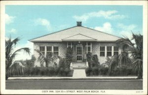 West Palm Beach FL Cozy Inn 35th St. c1920s Postcard