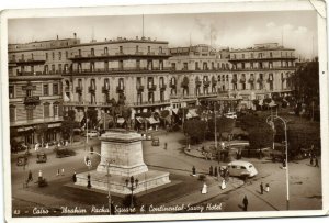 PC EGYPT, CAIRO, CONTINENTAL-SAVOY HOTEL, Vintage REAL PHOTO Postcard (b36702)