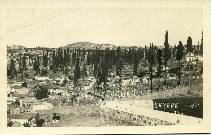 turkey, SMYRNA SMYRNE IZMIR, Partial View (1920s) RPPC Postcard (1)