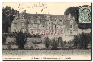 Old Postcard Sarthe castle near the Benehart Charity