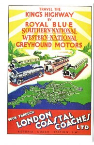 Buses, Route Map, King's Highway, Greyhound, England, London Coastal Coa...