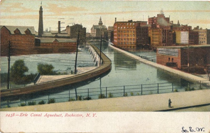 Erie Canal Aqueduct Rochester New York Crossing the Genesee River pm 1907 - UDB