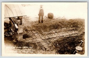 St Augustine FL~Caretaker Finishes Work~Ponce de Leon Cross~Luella Day~1909 RPPC