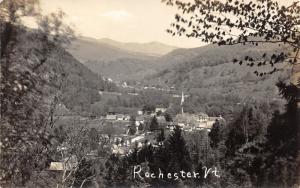 Rochester Vermont~Aerial View of Town Looking into Valley~1930s RPPC