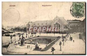 Germany Old Postcard Aachen Hauptbahnhof