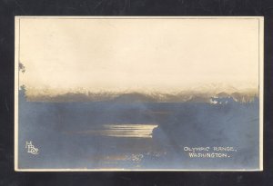 RPPC OLYMPIA RANGE WASHINGTON MOUNTAINS VINTAGE REAL PHOTO POSTCARD 1909