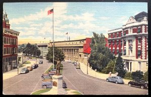 Vintage Postcard 1948 Civic Center, Riverside Avenue, Spokane, Washington