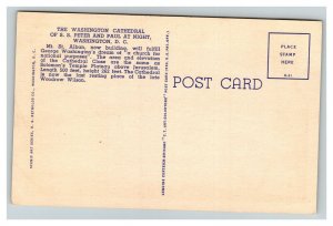 Vintage 1940's Postcard Episcopal Cathedral St. Peter & St. Paul Washington DC